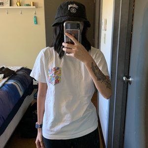 White Uniqlo Takashi Murakami Doraemon Pocket T